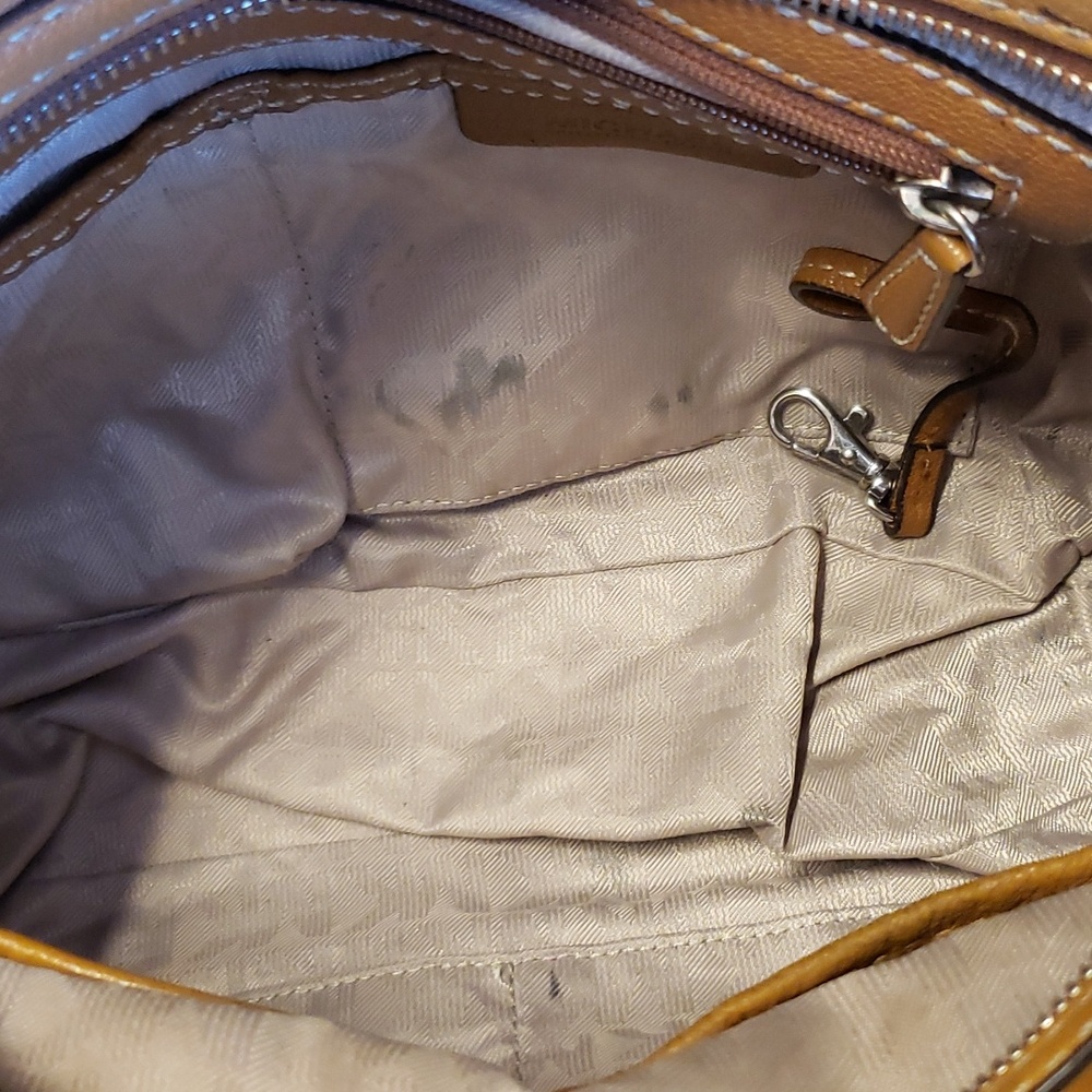 Michael Kors Camel Brown Leather Satchel - Picture 8 of 10